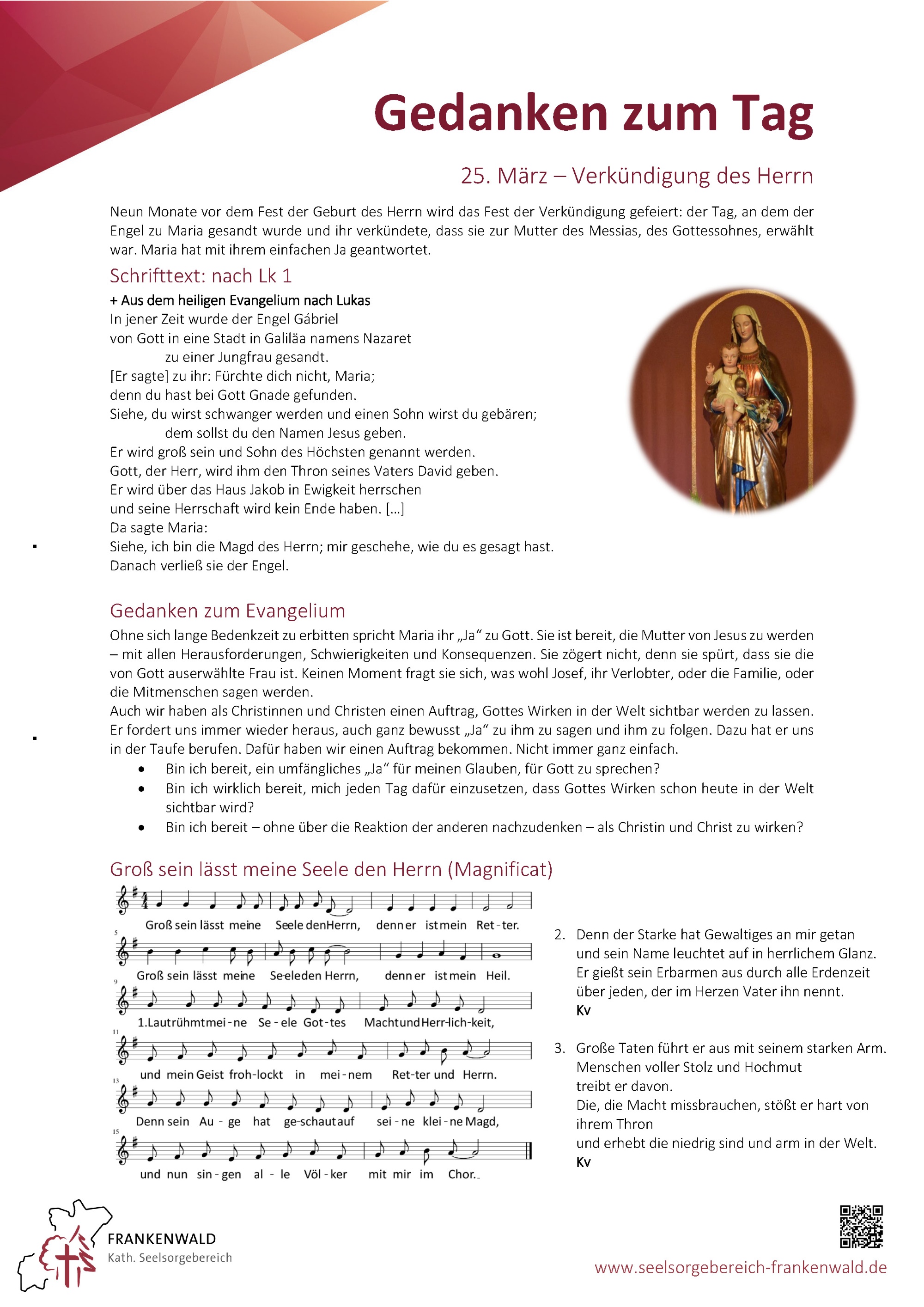 4. Wo - Mittwoch (Verkündigung des Herrn)