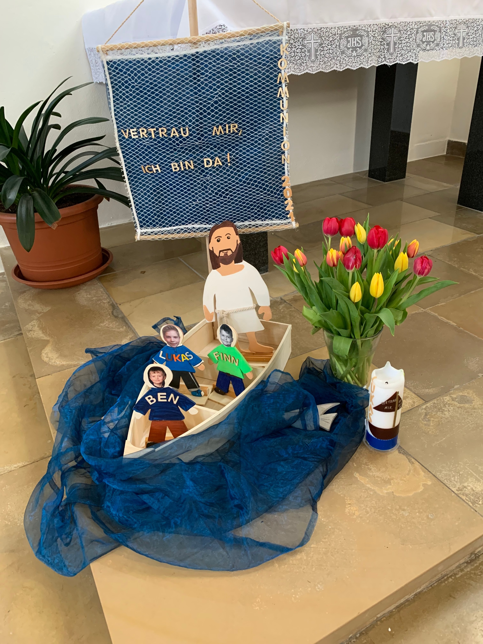 Erstkommunion in Tschirn am 18. April 2021