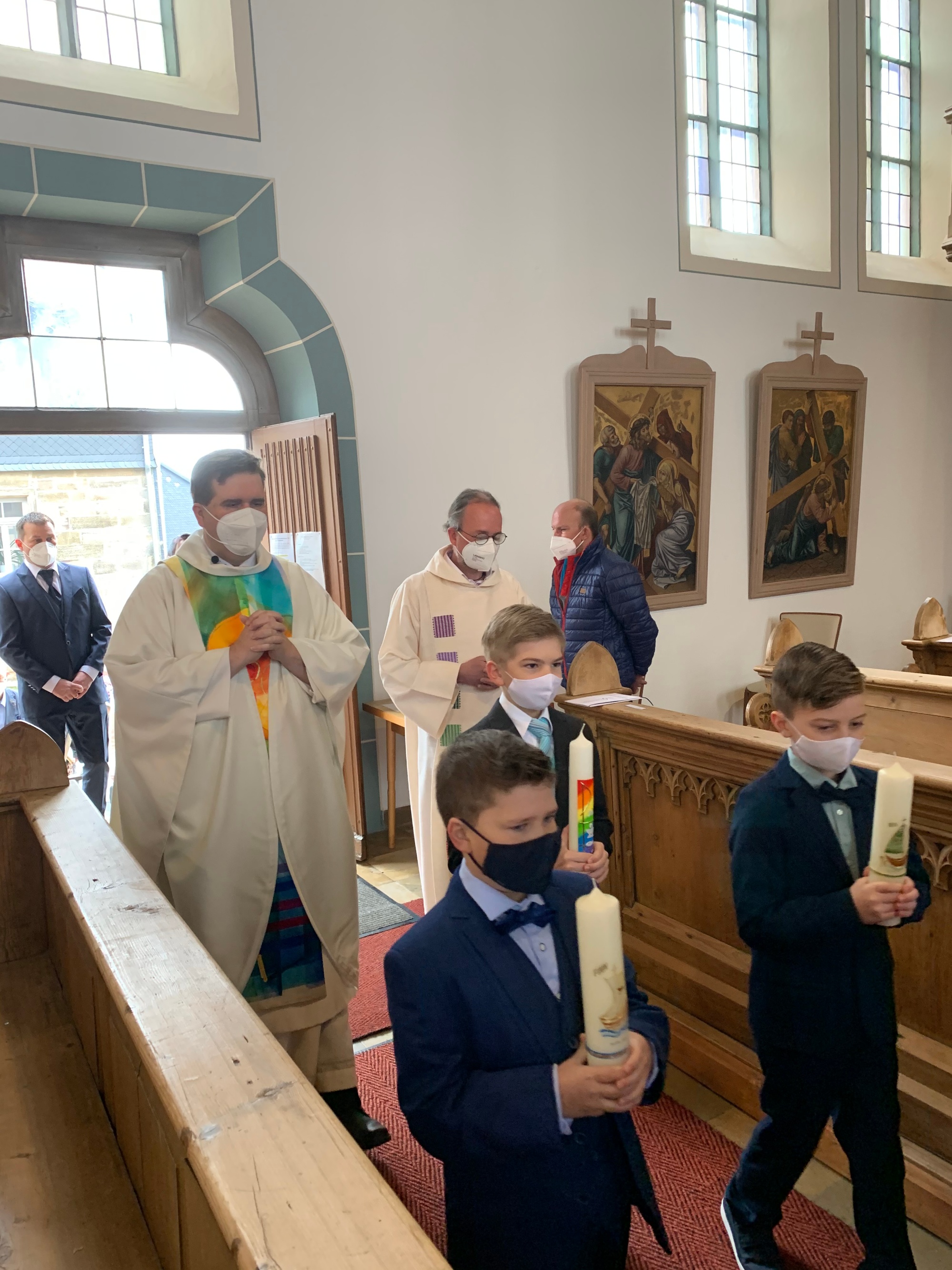 Erstkommunion in Tschirn am 18. April 2021