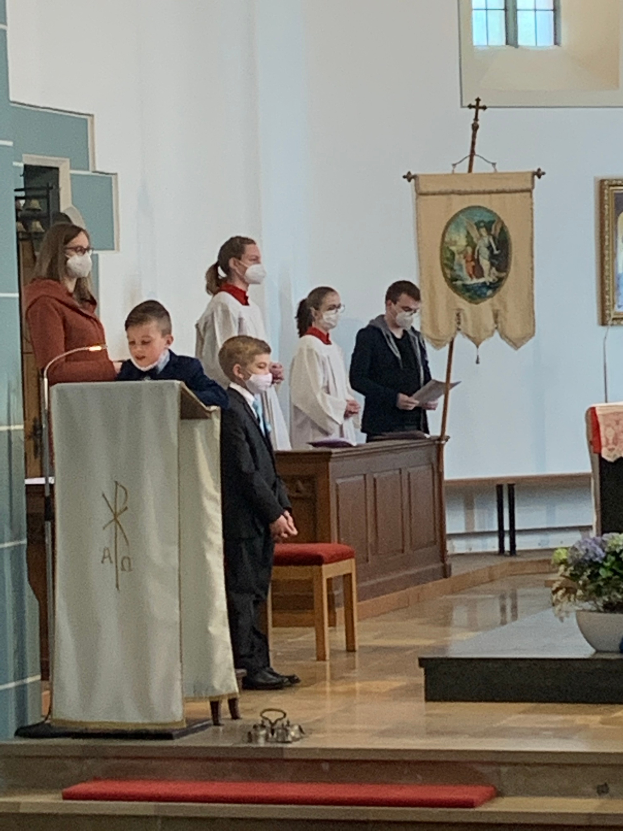 Erstkommunion in Tschirn am 18. April 2021