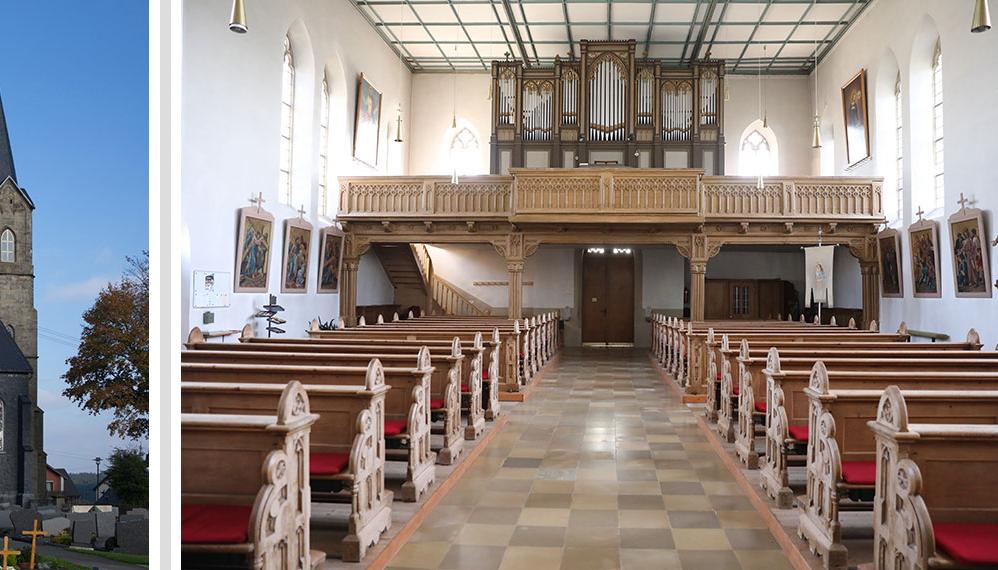 Slider mit verschiedenen Bildern im Kopf der Homepage der Pfarrei Tschirn